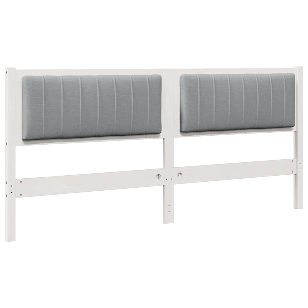 Tête de lit capitonnée avec tête de lit Blanc 180 cm Pin massif - XIOS
