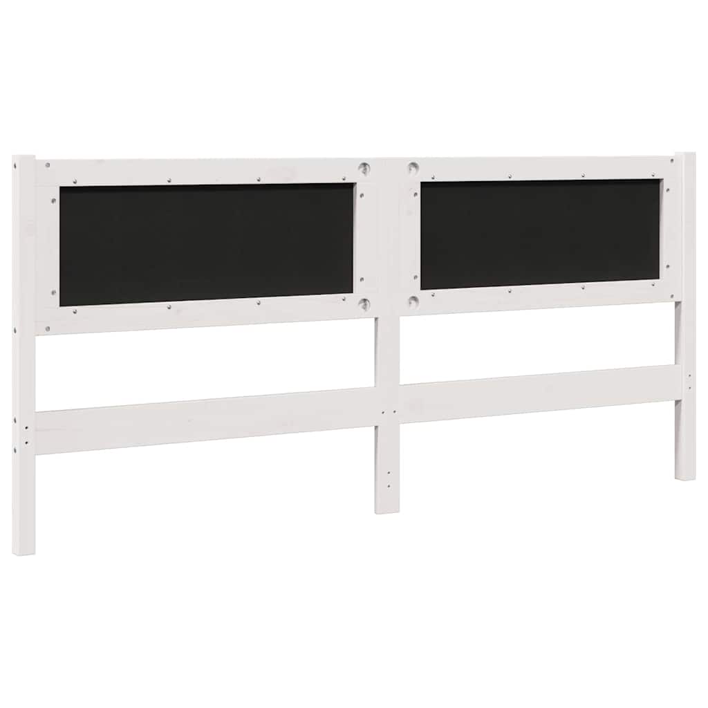 Tête de lit capitonnée avec tête de lit Blanc 180 cm Pin massif - XIOS