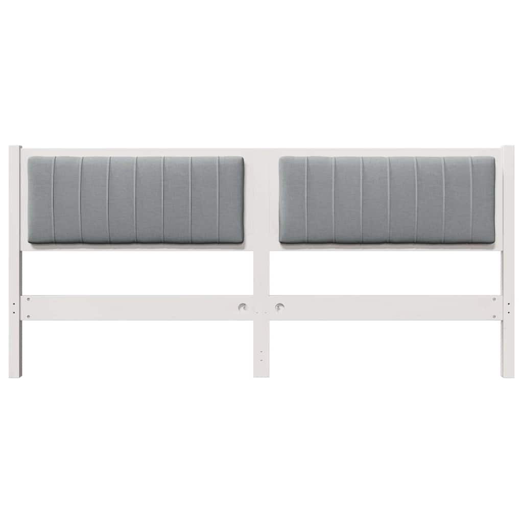 Tête de lit capitonnée avec tête de lit Blanc 180 cm Pin massif - XIOS