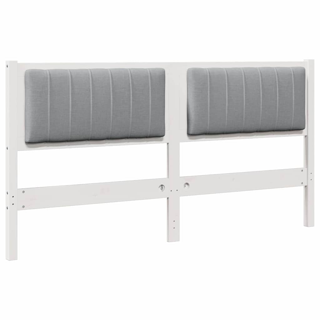 Tête de lit capitonnée avec tête de lit Blanc 160 cm Pin massif - XIOS