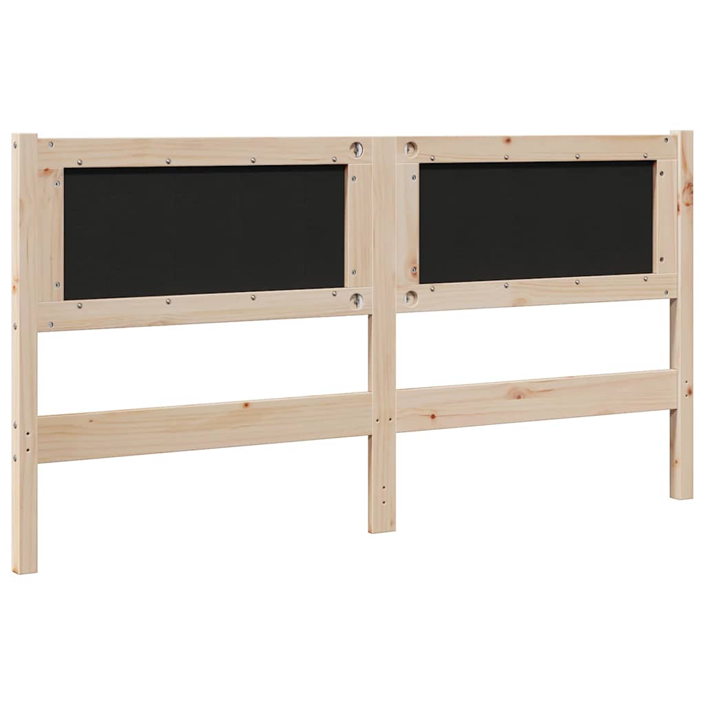 Tête de lit capitonnée Marron 150 cm Pin massif - XIOS