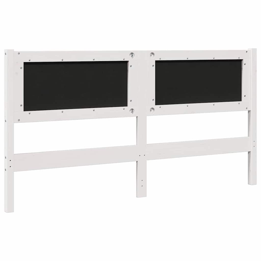 Tête de lit capitonnée avec tête de lit Blanc 150 cm Pin massif - XIOS