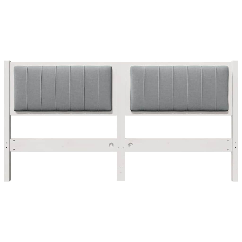 Tête de lit capitonnée avec tête de lit Blanc 150 cm Pin massif - XIOS