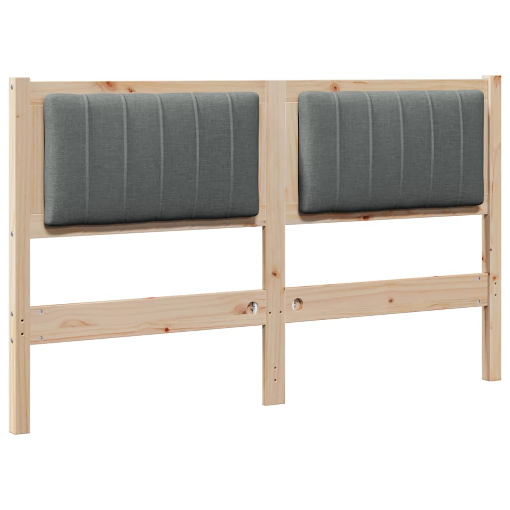 Tête de lit capitonnée Marron 140 cm Pin massif - XIOS