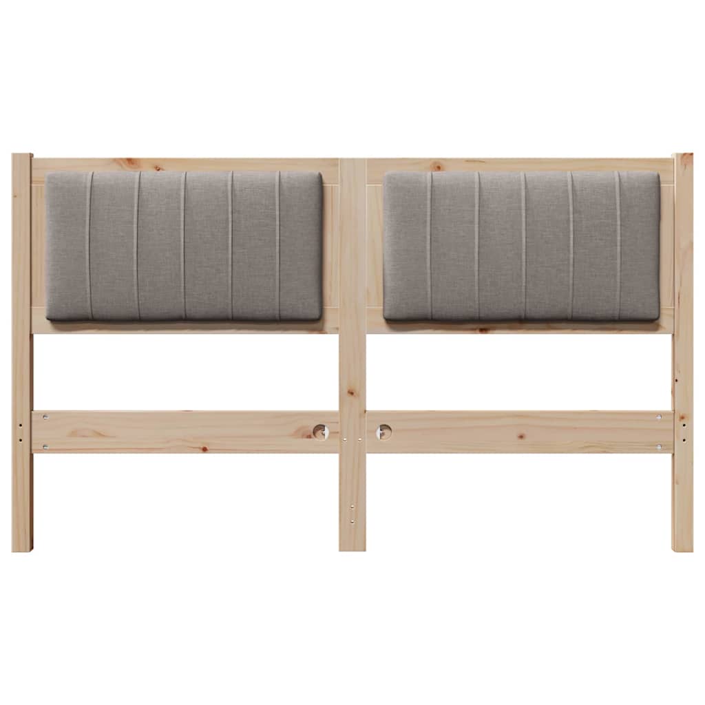 Tête de lit capitonnée Marron 140 cm Pin massif - XIOS