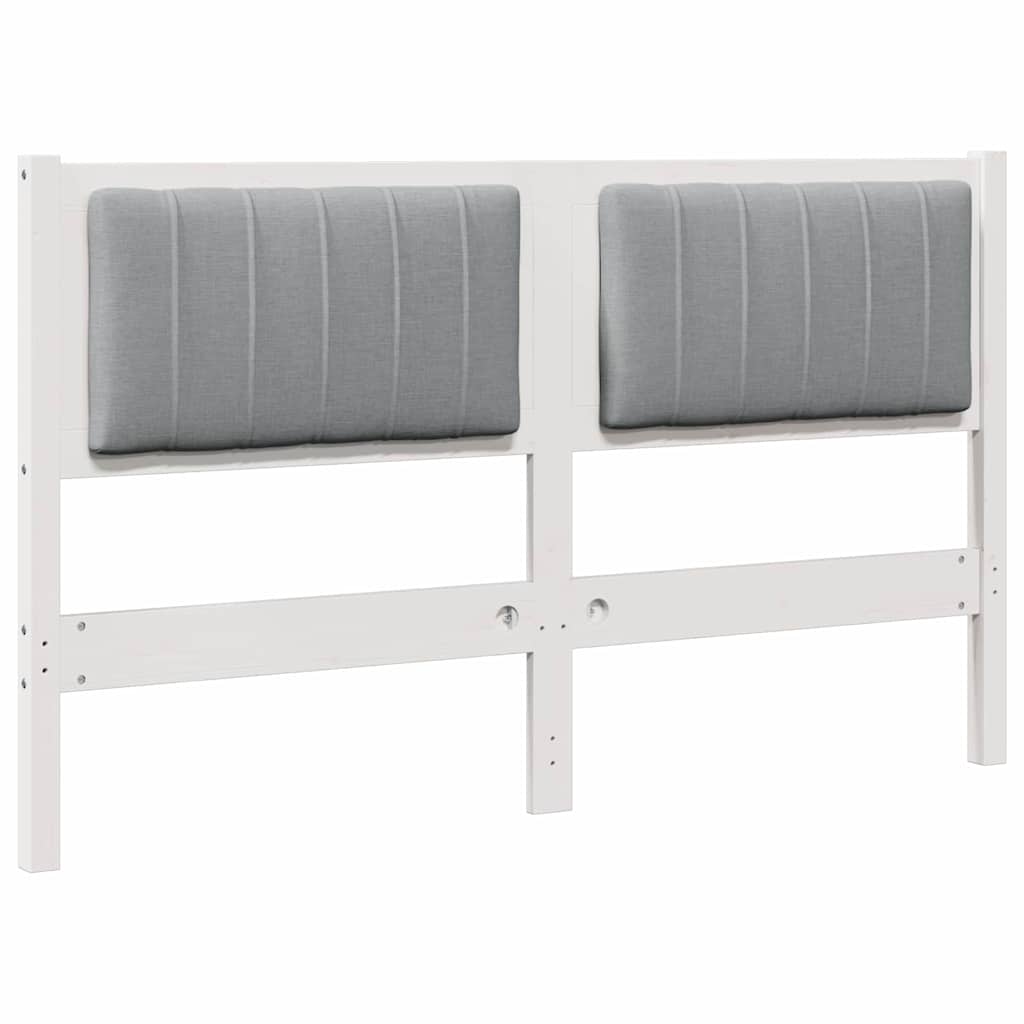 Tête de lit capitonnée avec tête de lit Blanc 140 cm Pin massif - XIOS