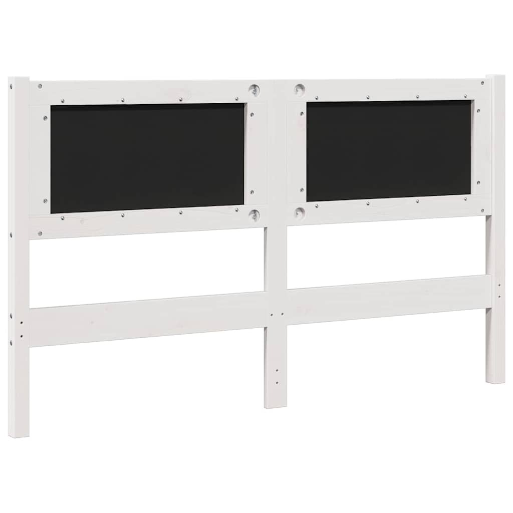 Tête de lit capitonnée avec tête de lit Blanc 140 cm Pin massif - XIOS