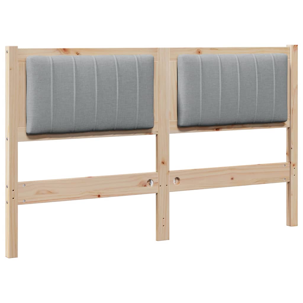 Tête de lit capitonnée Marron 135 cm Pin massif - XIOS