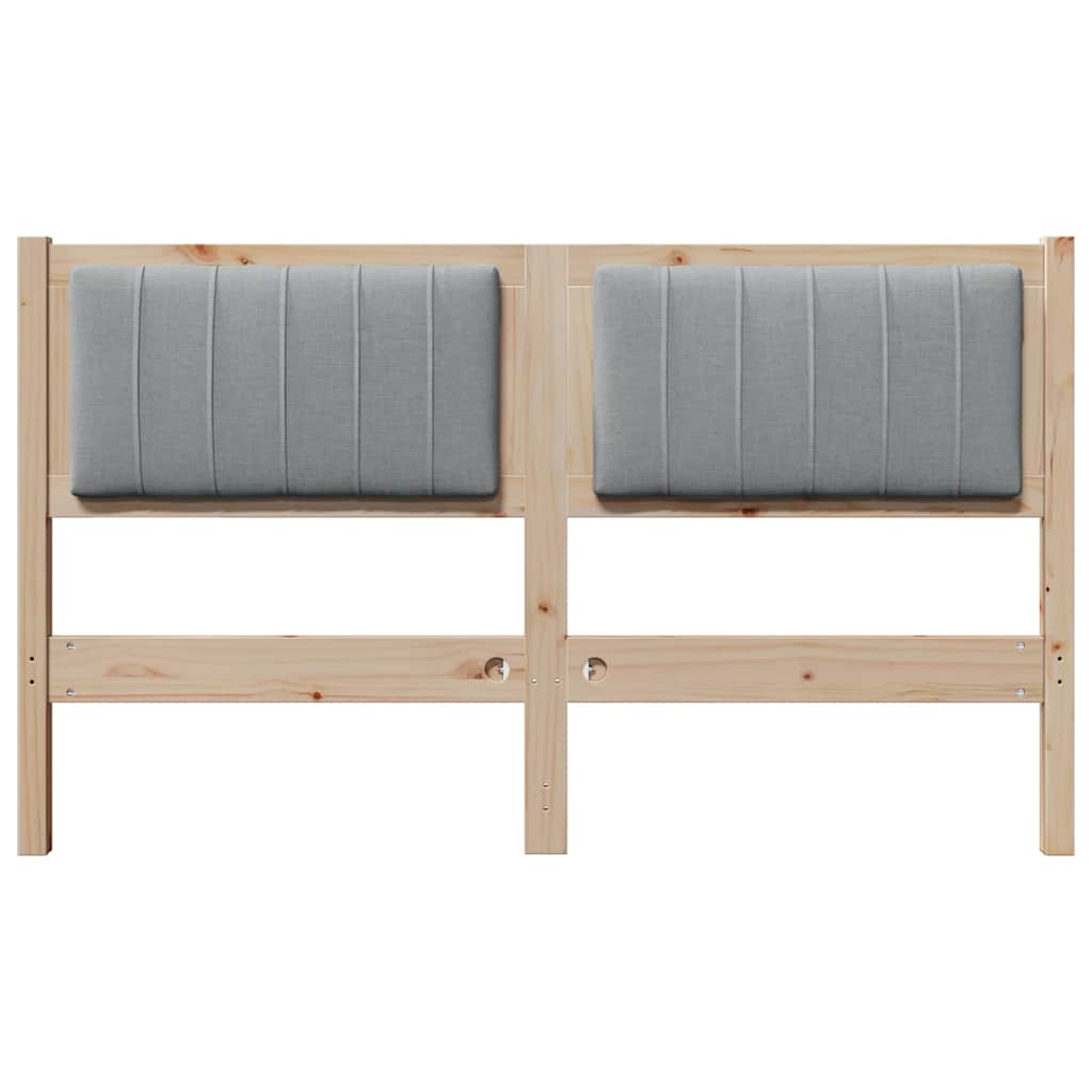 Tête de lit capitonnée Marron 135 cm Pin massif - XIOS