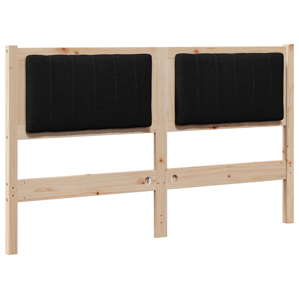 Tête de lit capitonnée Marron 135 cm Pin massif - XIOS