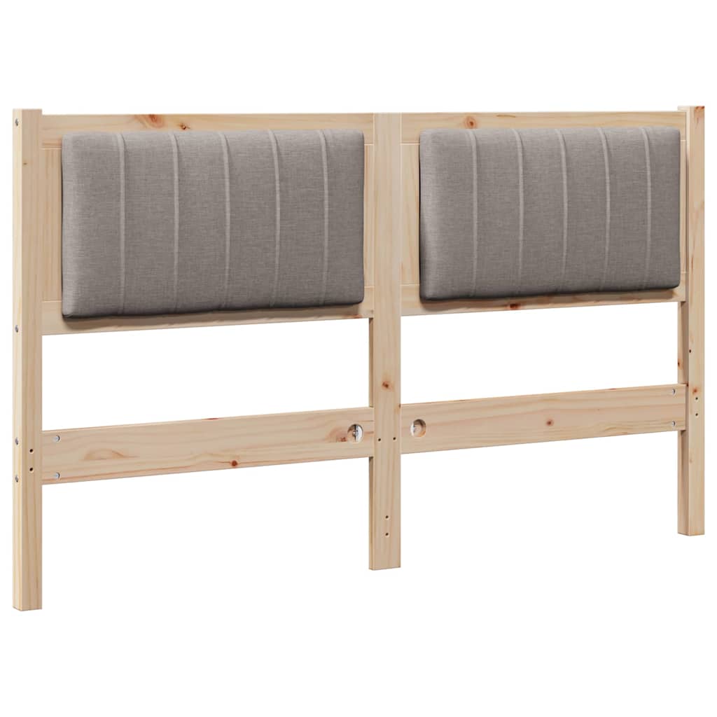 Tête de lit capitonnée Marron 135 cm Pin massif - XIOS