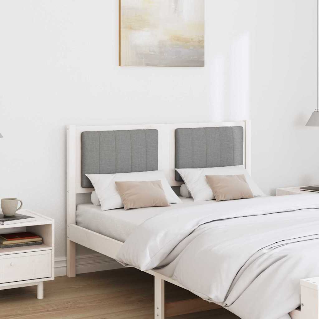 Tête de lit capitonnée avec tête de lit Blanc 120 cm Pin massif - XIOS