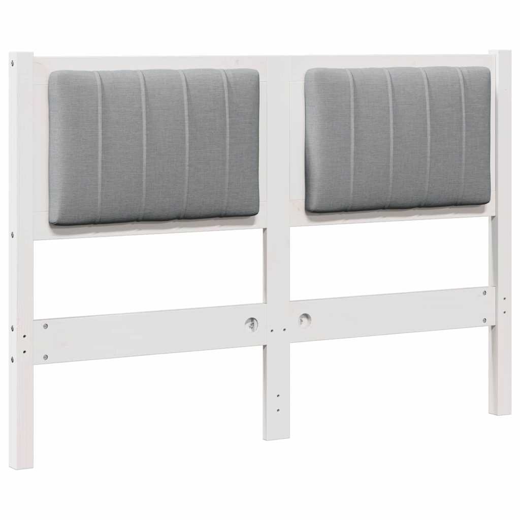 Tête de lit capitonnée avec tête de lit Blanc 120 cm Pin massif - XIOS