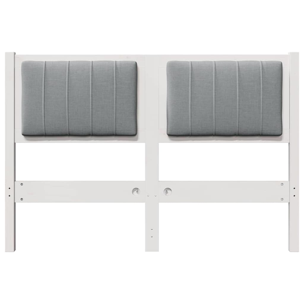 Tête de lit capitonnée avec tête de lit Blanc 120 cm Pin massif - XIOS