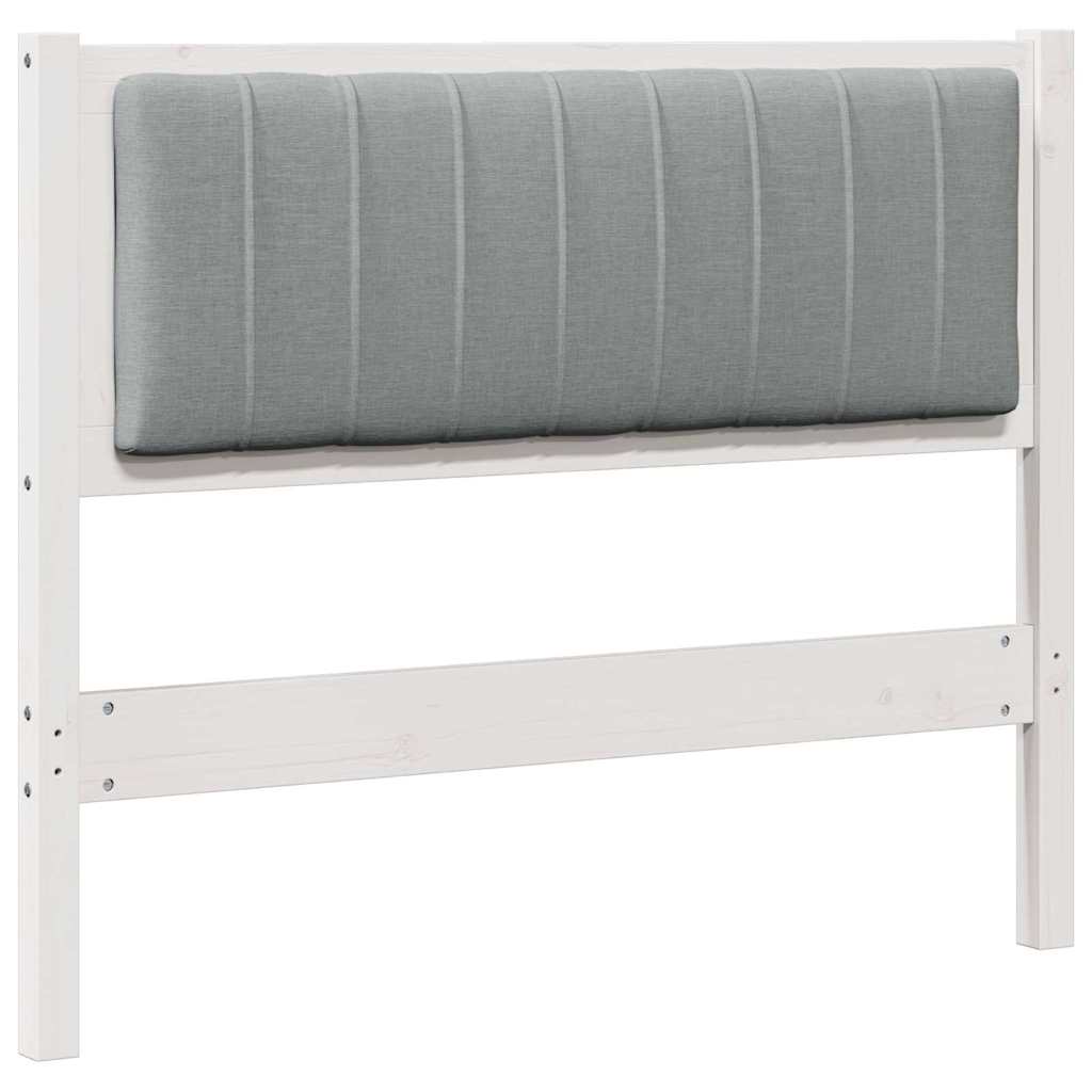 Tête de lit capitonnée avec tête de lit Blanc 100 cm Pin massif - XIOS