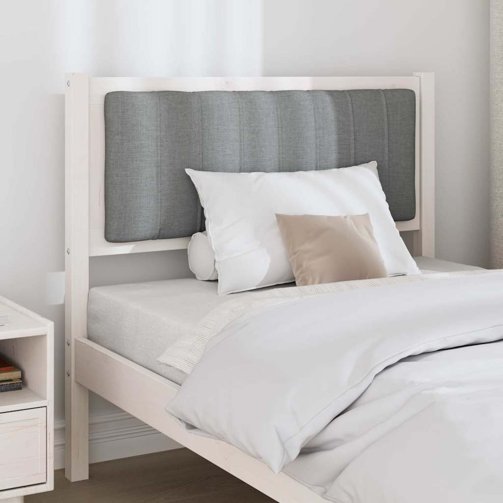 Tête de lit capitonnée avec tête de lit Blanc 90 cm Pin massif - XIOS