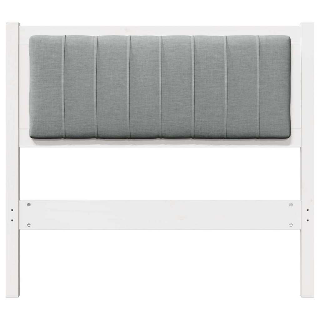 Tête de lit capitonnée avec tête de lit Blanc 90 cm Pin massif - XIOS