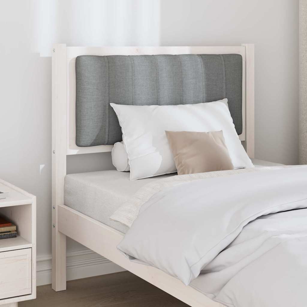 Tête de lit capitonnée avec tête de lit Blanc 75 cm Pin massif - XIOS