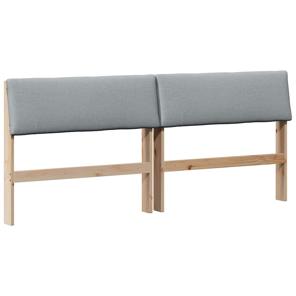 Tête de lit capitonnée Gris clair 200 cm Pin massif - XIOS