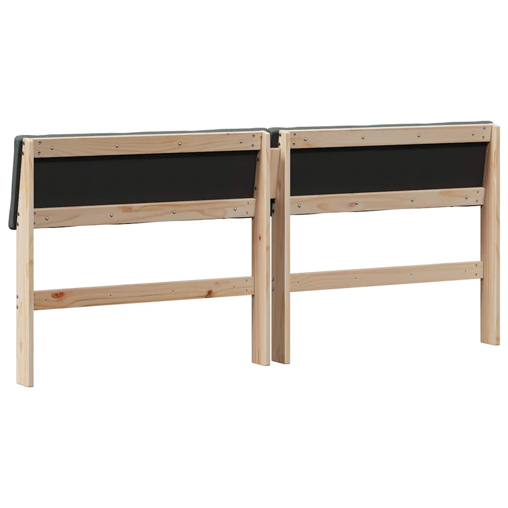 Tête de lit capitonnée Gris foncé 200 cm Pin massif - XIOS