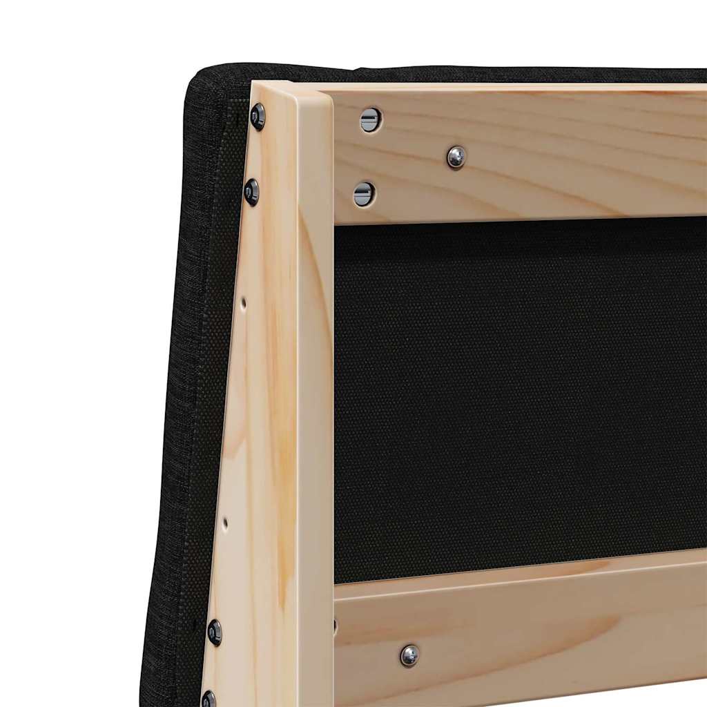 Tête de lit capitonnée Noir 200 cm Pin massif - XIOS