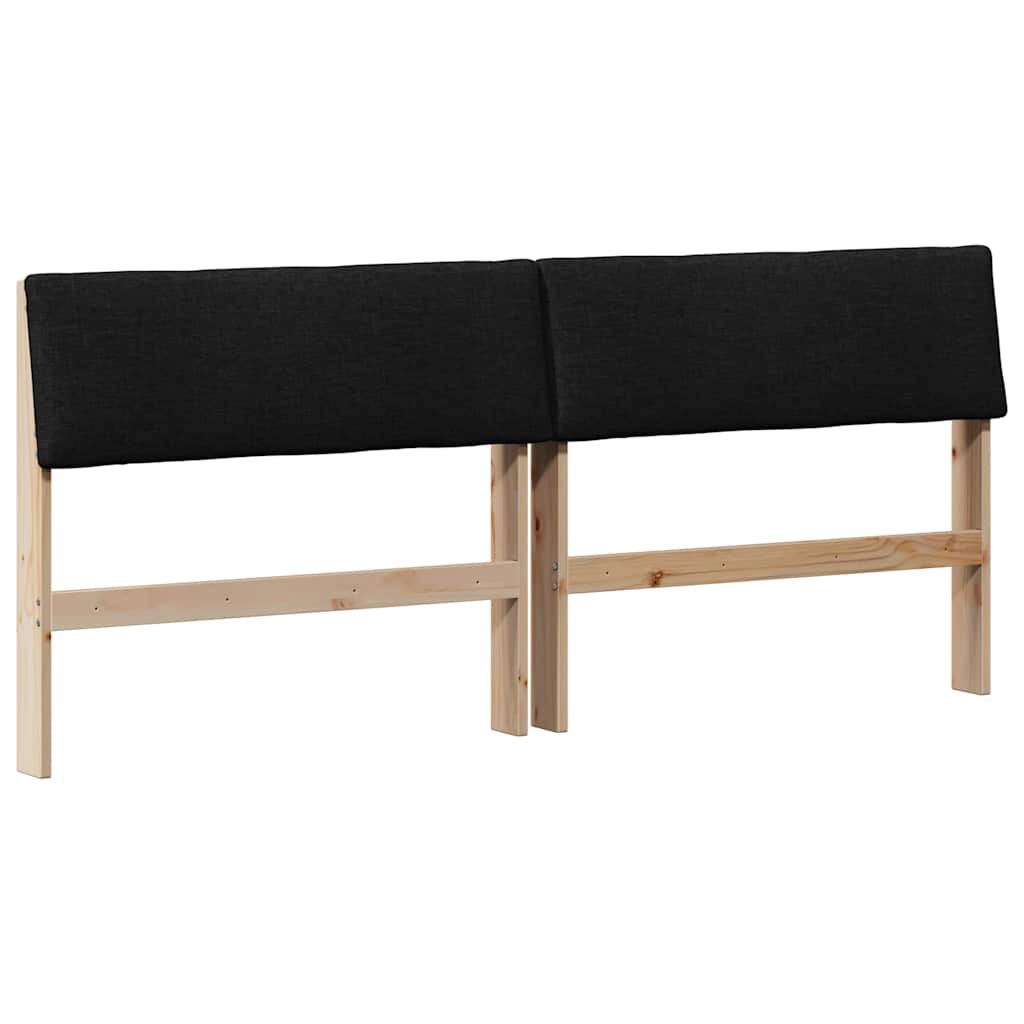 Tête de lit capitonnée Noir 200 cm Pin massif - XIOS