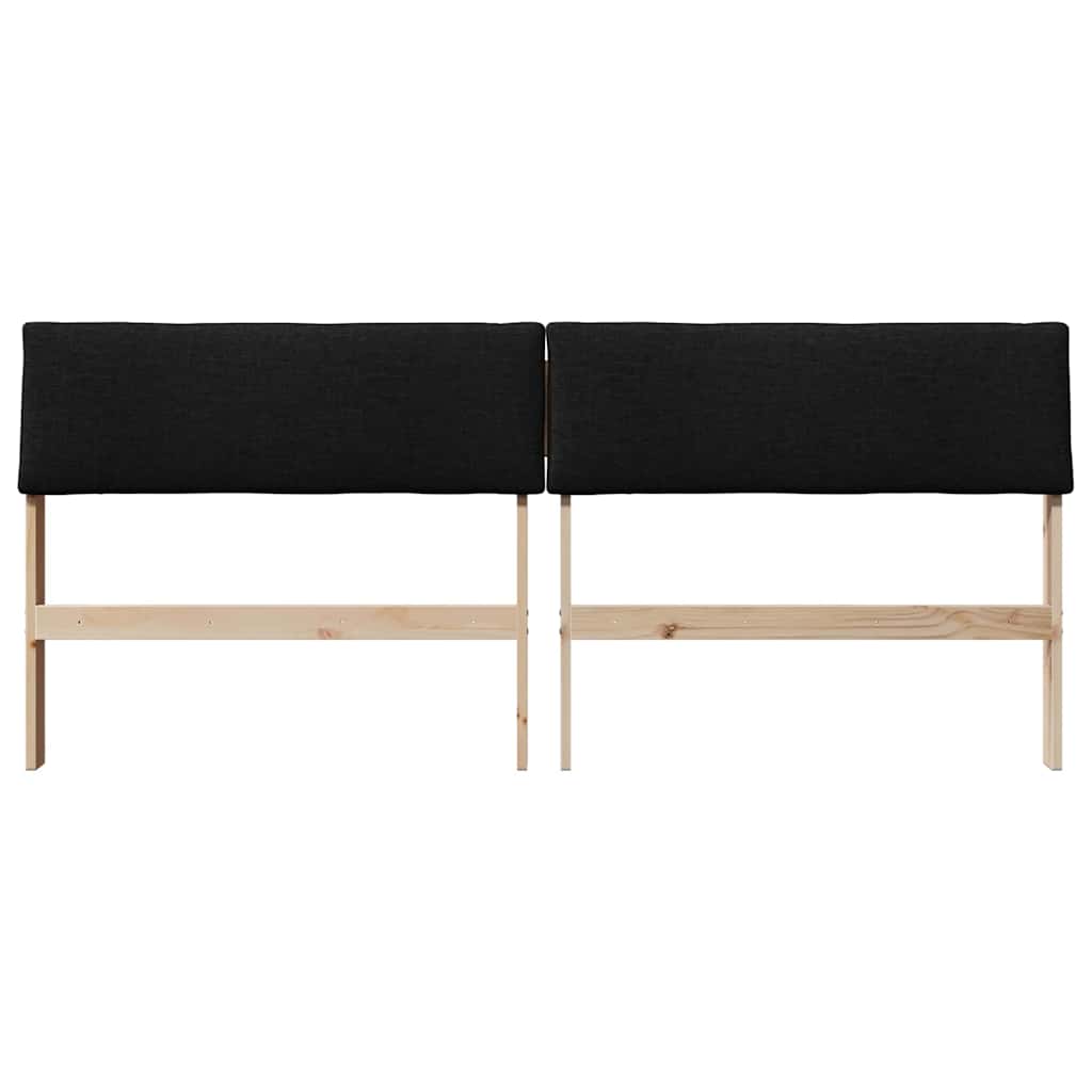 Tête de lit capitonnée Noir 200 cm Pin massif - XIOS