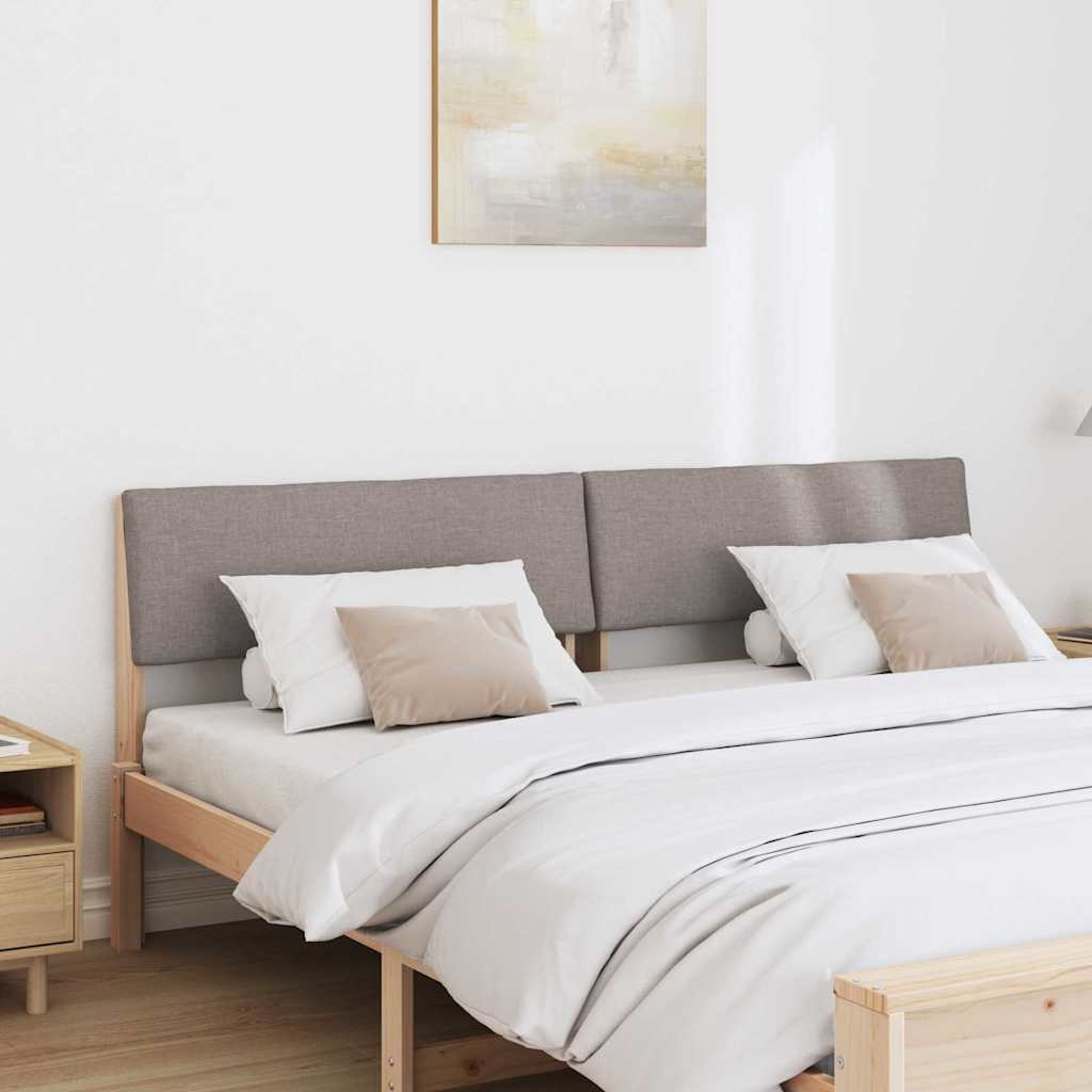Tête de lit capitonnée Taupe 200 cm Pin massif - XIOS