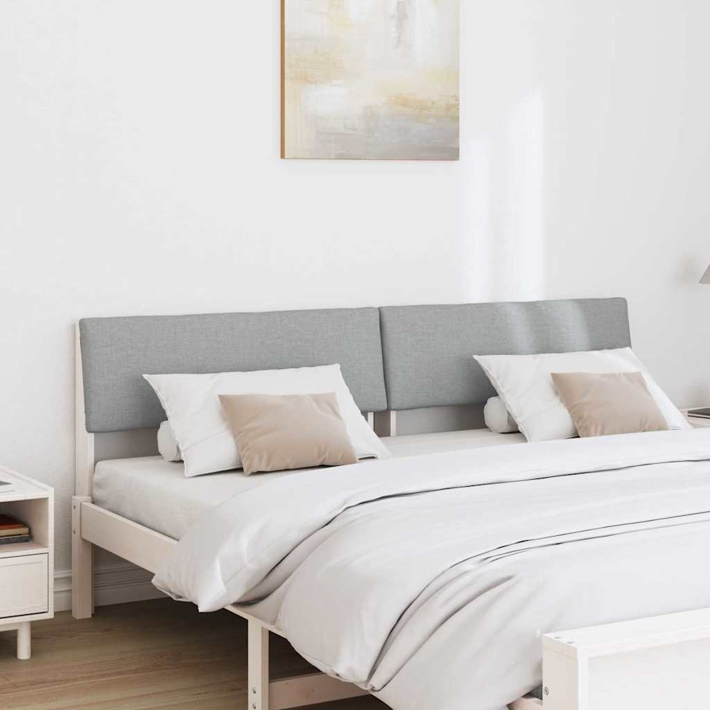 Tête de lit capitonnée Gris clair 200 cm Pin massif - XIOS