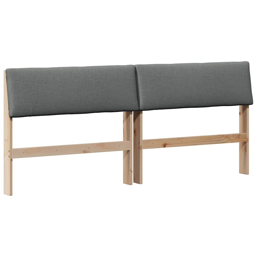 Tête de lit capitonnée Gris foncé 180 cm Pin massif - XIOS