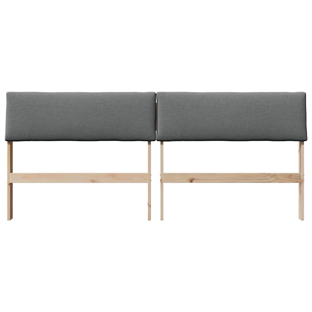 Tête de lit capitonnée Gris foncé 180 cm Pin massif - XIOS
