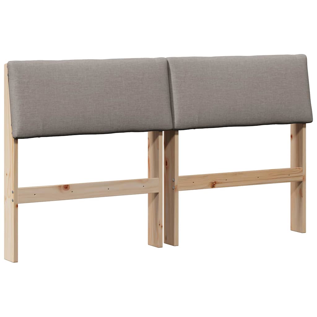 Tête de lit capitonnée Taupe 160 cm Pin massif - XIOS