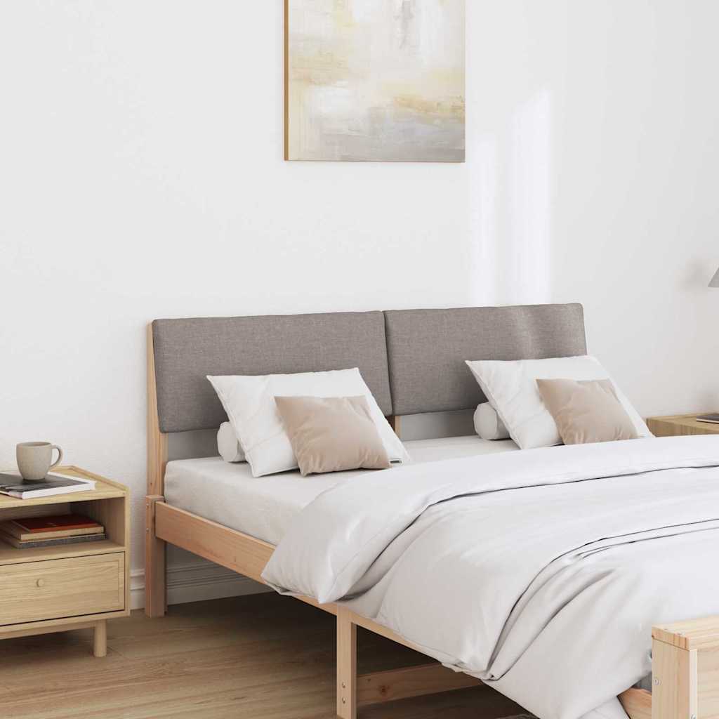 Tête de lit capitonnée Taupe 150 cm Pin massif - XIOS