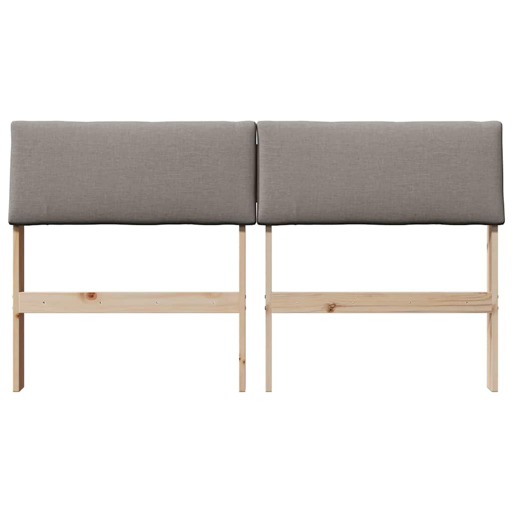 Tête de lit capitonnée Taupe 150 cm Pin massif - XIOS
