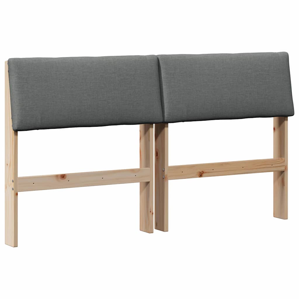 Tête de lit capitonnée Gris foncé 140 cm Pin massif - XIOS