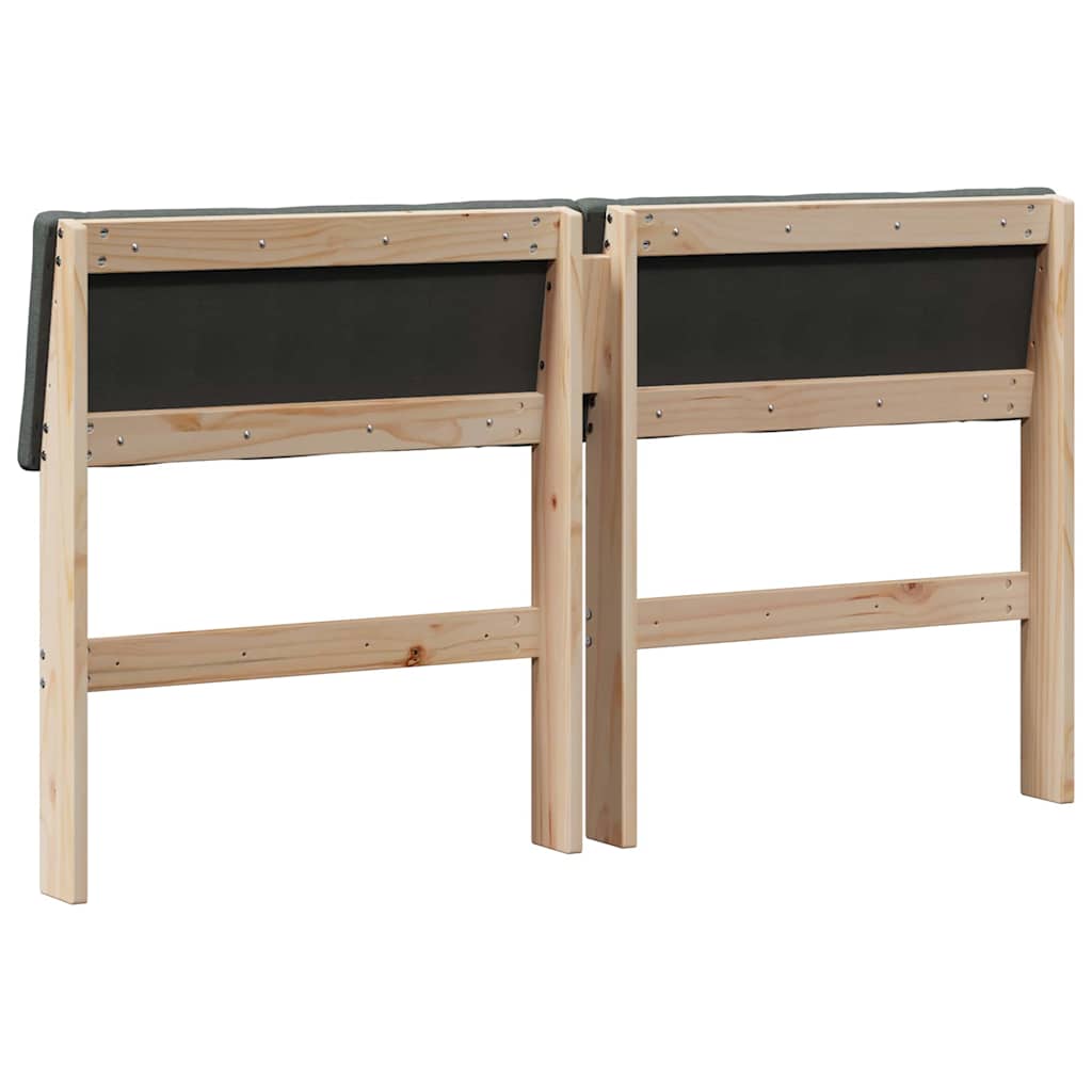 Tête de lit capitonnée Gris foncé 140 cm Pin massif - XIOS