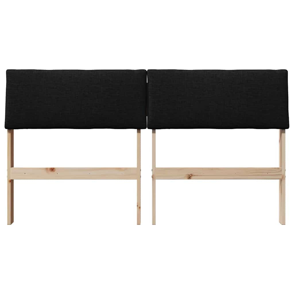 Tête de lit capitonnée Noir 140 cm Pin massif - XIOS