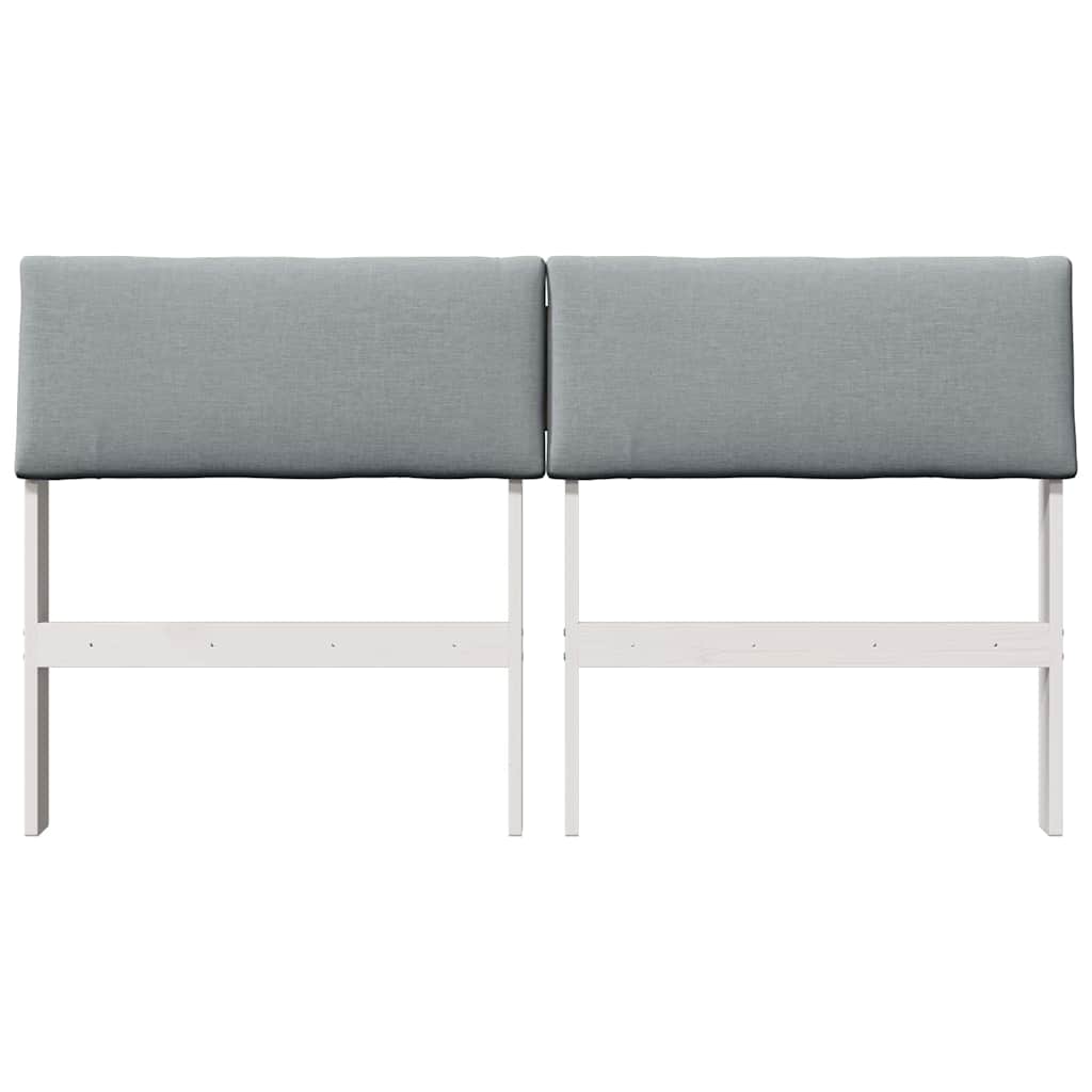 Tête de lit capitonnée Gris clair 140 cm Pin massif - XIOS