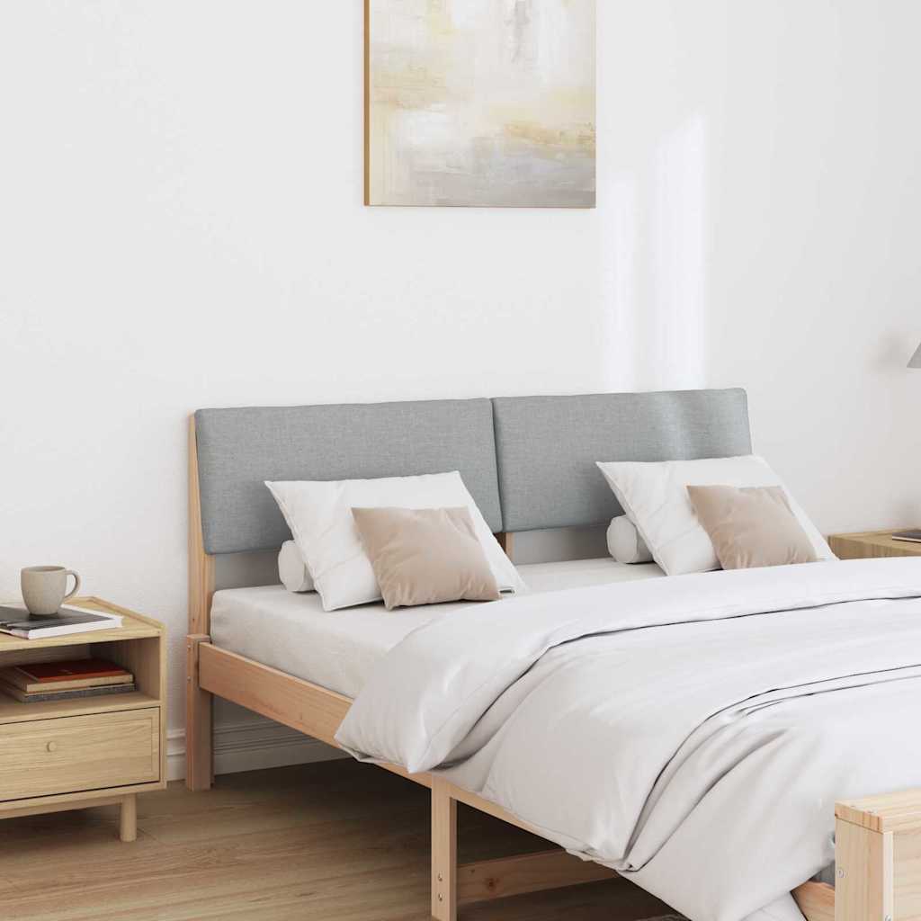 Tête de lit capitonnée Gris clair 135 cm Pin massif - XIOS