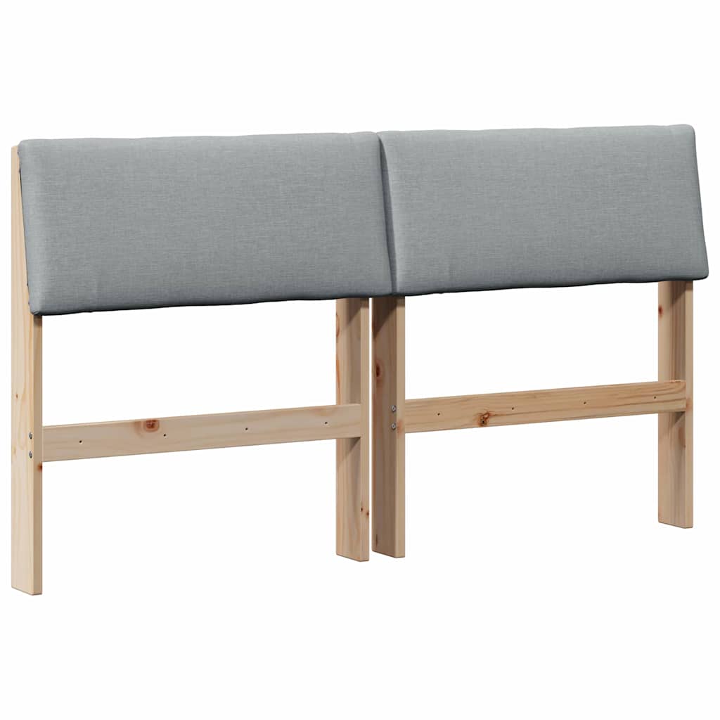 Tête de lit capitonnée Gris clair 135 cm Pin massif - XIOS