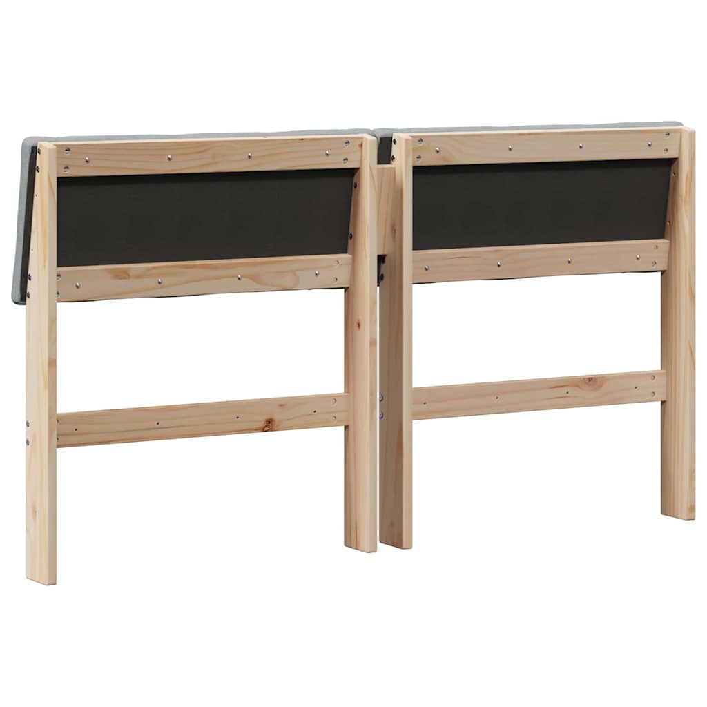 Tête de lit capitonnée Gris clair 135 cm Pin massif - XIOS