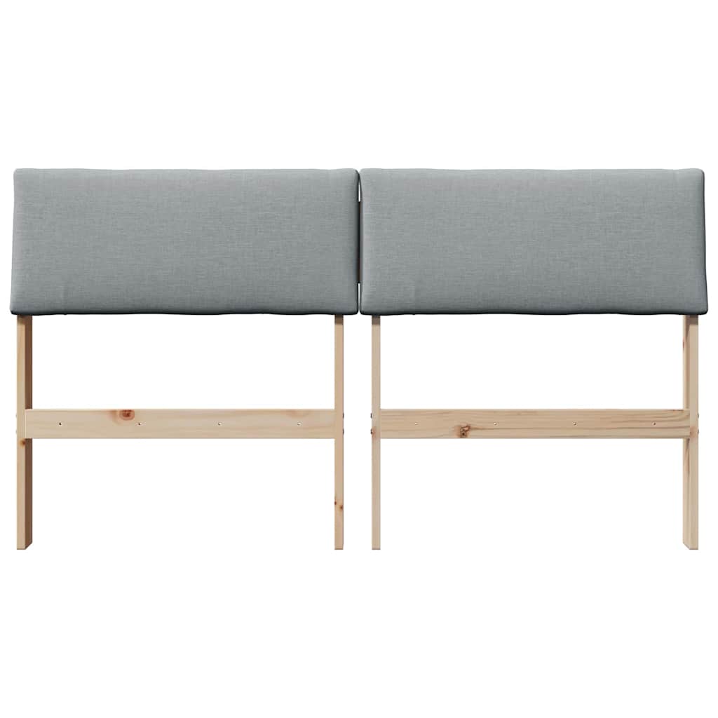 Tête de lit capitonnée Gris clair 135 cm Pin massif - XIOS