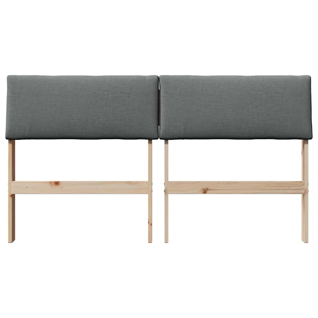 Tête de lit capitonnée Gris foncé 135 cm Pin massif - XIOS