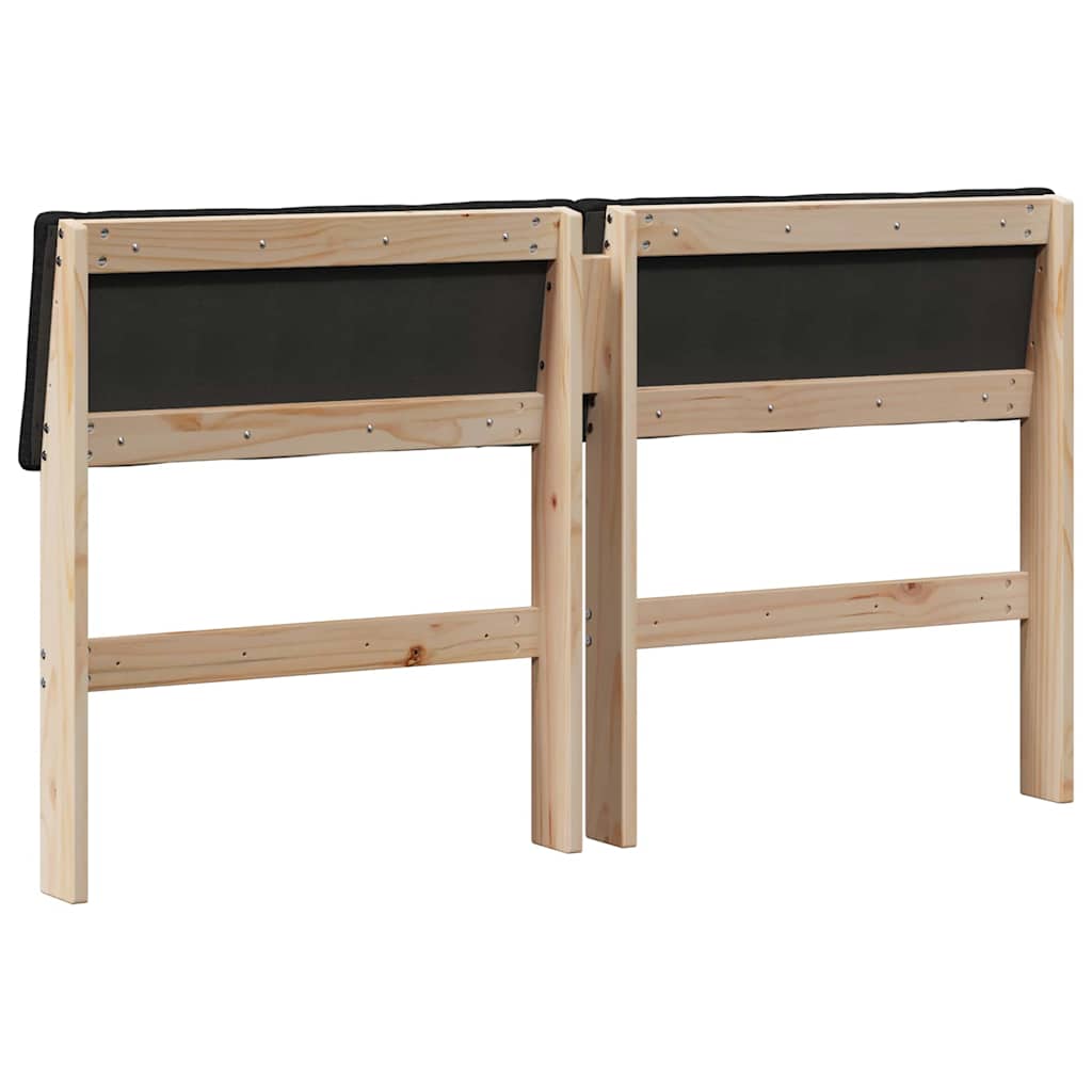 Tête de lit capitonnée Noir 135 cm Pin massif - XIOS