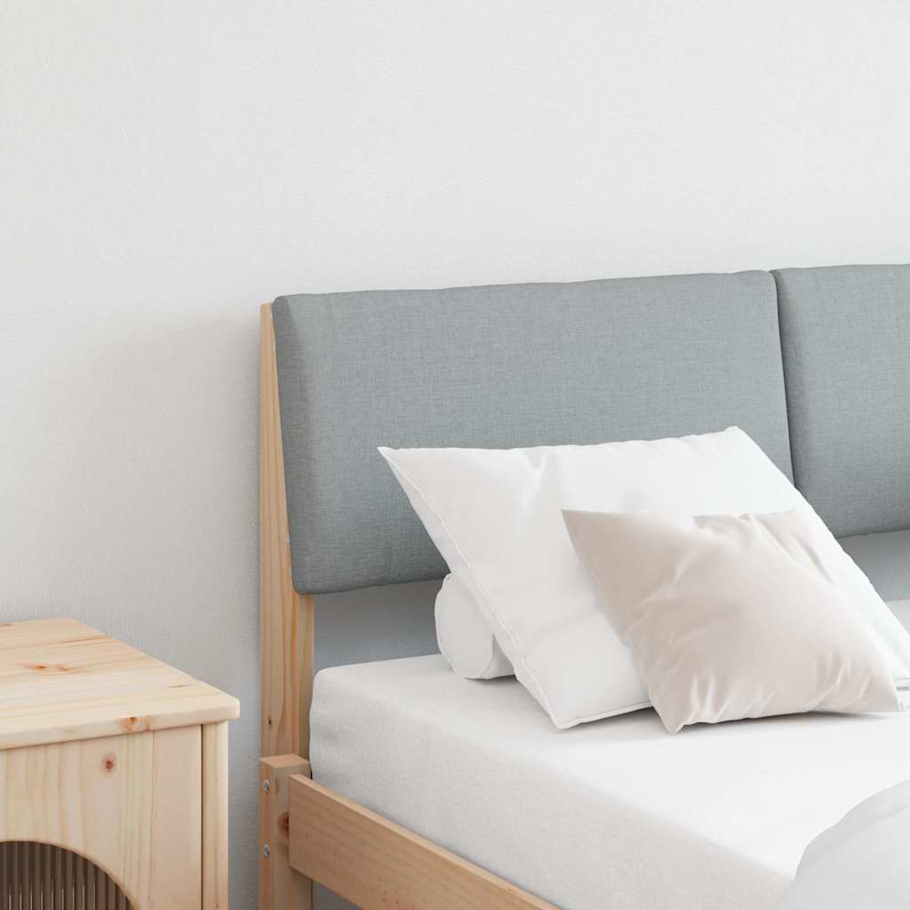 Tête de lit capitonnée Gris clair 120 cm Pin massif - XIOS