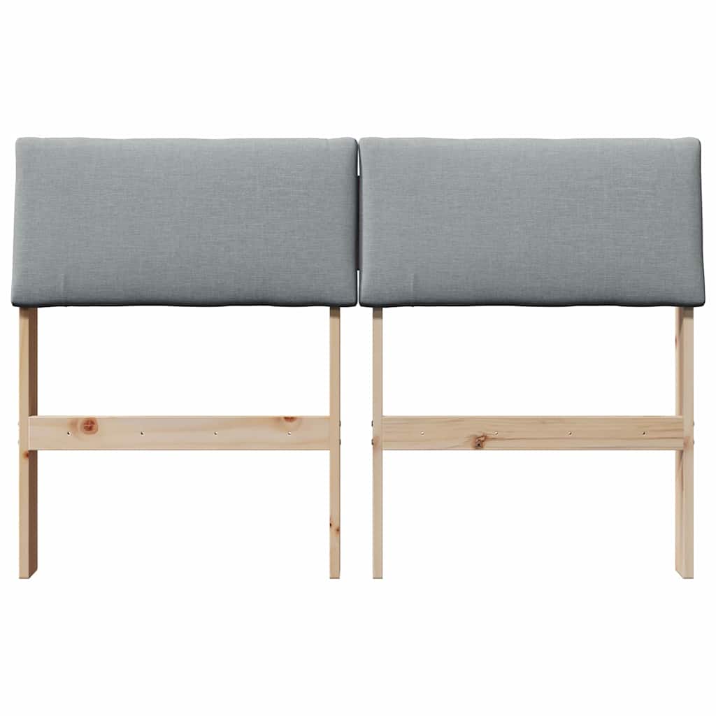 Tête de lit capitonnée Gris clair 120 cm Pin massif - XIOS