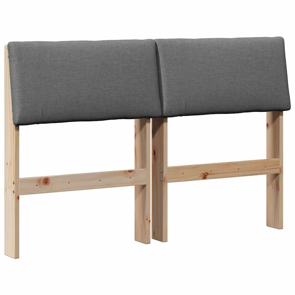 Tête de lit capitonnée Gris foncé 120 cm Pin massif - XIOS