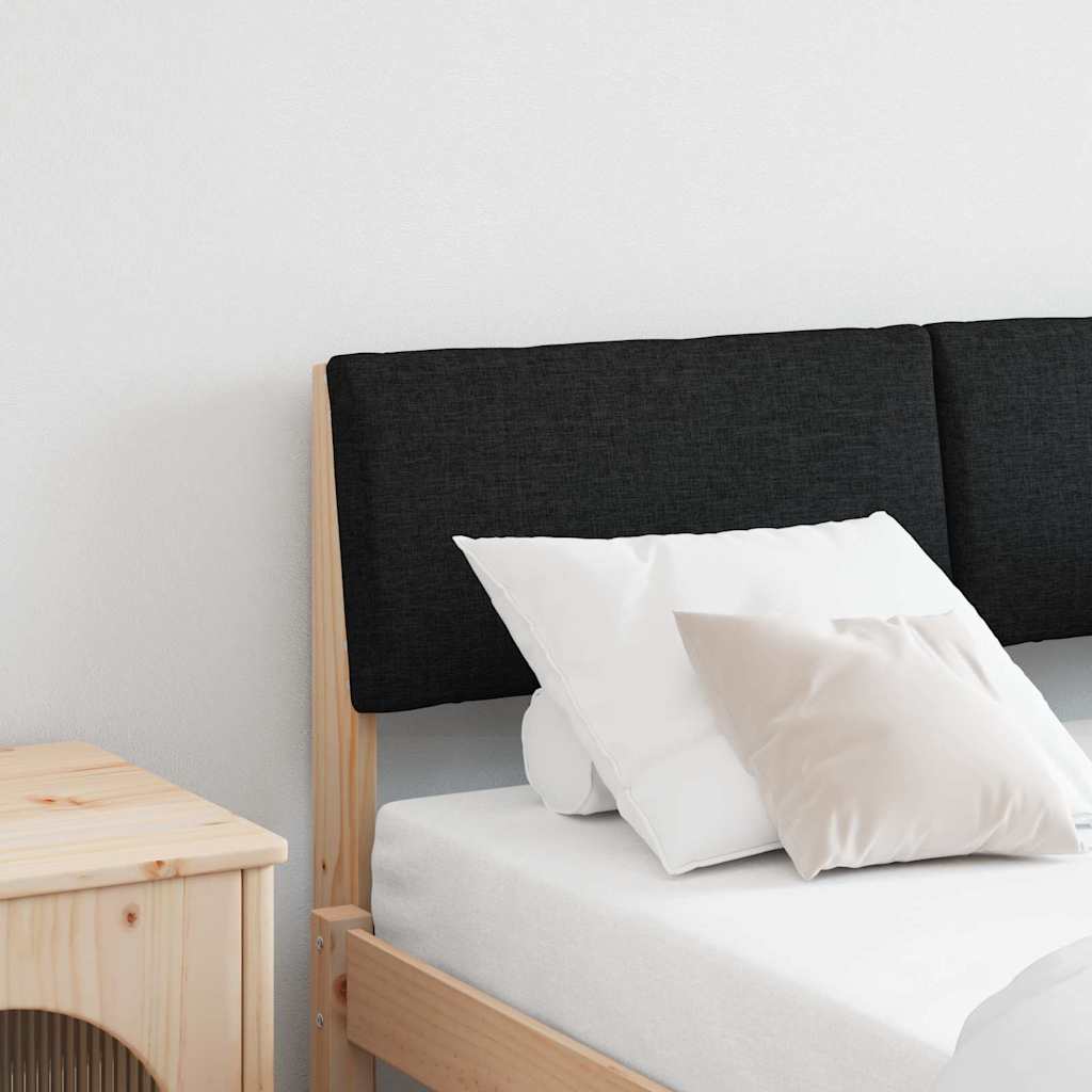Tête de lit capitonnée Noir 120 cm Pin massif - XIOS