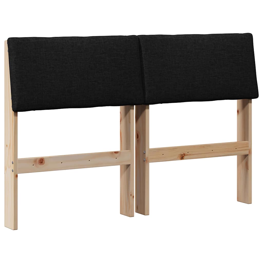Tête de lit capitonnée Noir 120 cm Pin massif - XIOS