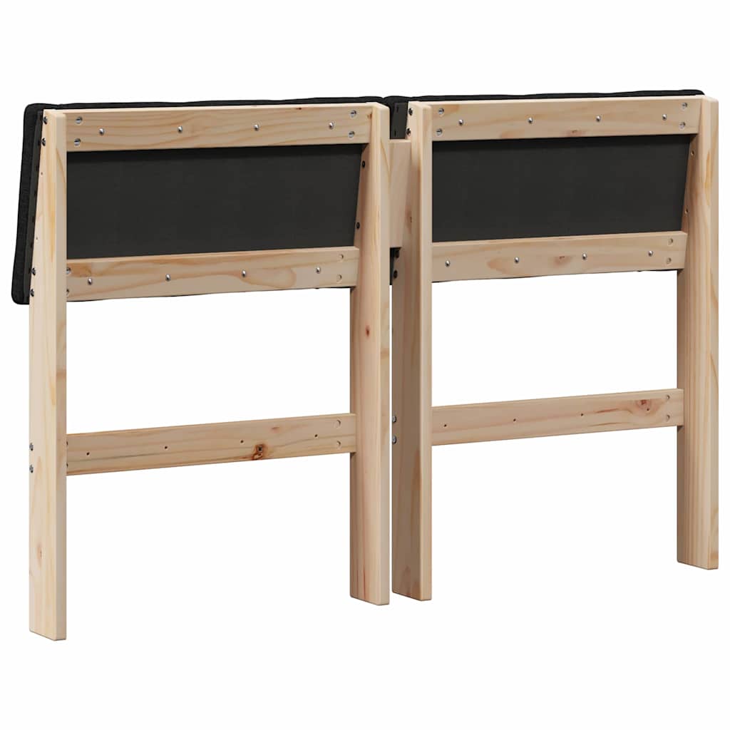 Tête de lit capitonnée Noir 120 cm Pin massif - XIOS